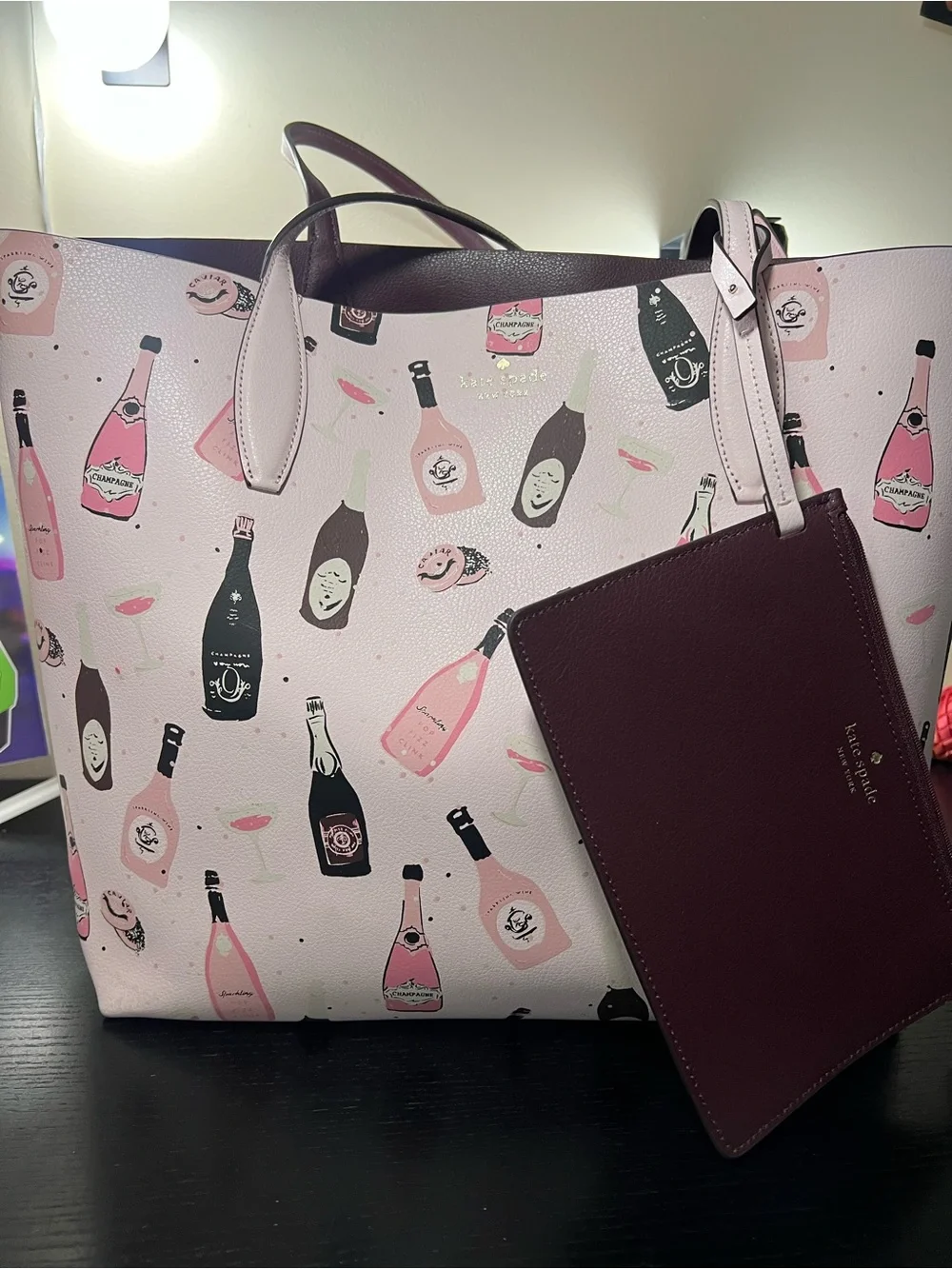Kate Spade New York Arch Champagne Large Reversible Tote